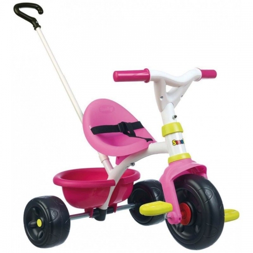 Smoby Τρίκυκλο Be Fun-Pink (740322) Τρίκυκλο ποδήλατο bebe με λαβή Δαλαβίκας bikes