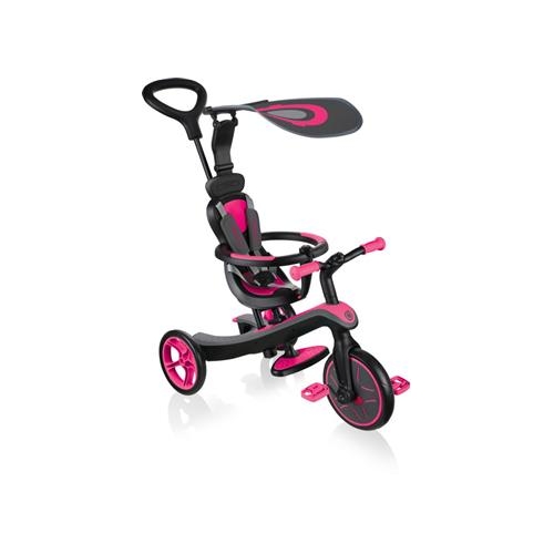 Globber Trike Explorer 4 in1- Fuchsia Pink Τρίκυκλο ποδήλατο bebe & ισορροπίας