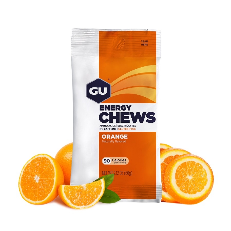 Gu Energy Chews Orange Μασώμενες καραμέλες ενέργειας Dalavikas bikes