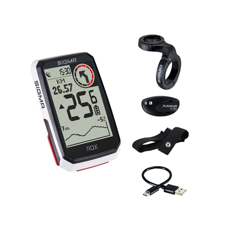 SIGMA ROX 4.0 HR SET GPS παλμογράφος, κοντέρ ποδηλάτου Dalavikas bikes