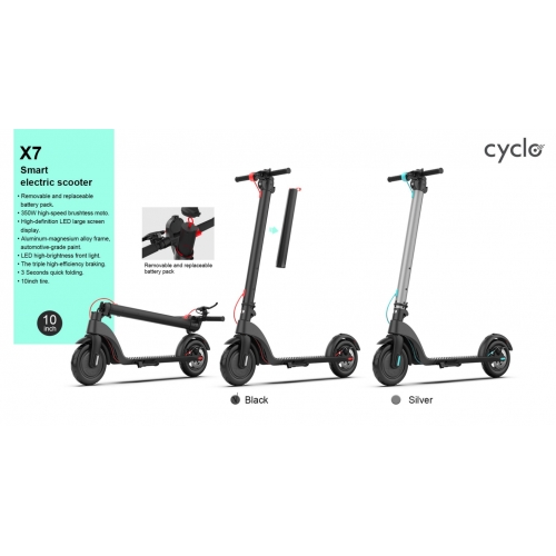 Cyclo X7 Black-Grey Ηλεκτρικό Πατίνι- Scooter