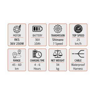 RKS RD5 Αναδιπλούμενο (Σπαστό) Ηλεκτρικό ποδήλατο, με αμορτισερ
