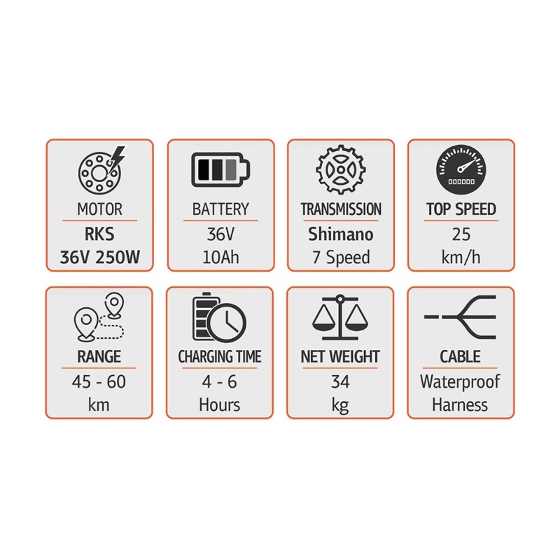 RKS RD5 Αναδιπλούμενο (Σπαστό) Ηλεκτρικό ποδήλατο, με αμορτισερ