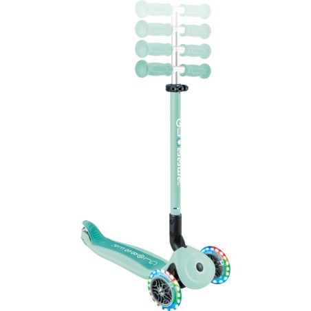 Globber Scooter Foldable Go. Up Active Lights 360 Mint παιδικό Πατίνι- Scooter- καρότσι-περπατούρα 3-1