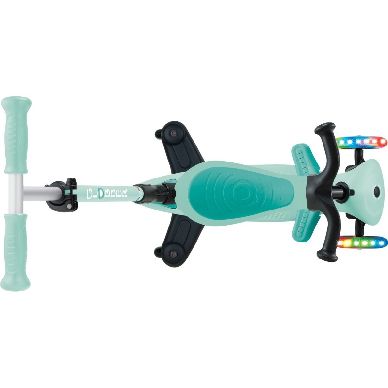 Globber Scooter Foldable Go. Up Active Lights 360 Mint παιδικό Πατίνι- Scooter- καρότσι-περπατούρα 3-1
