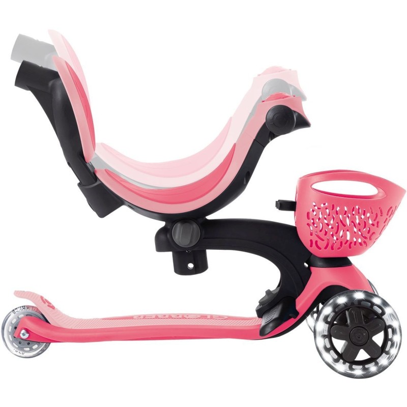 Globber Scooter Go-Up Baby Lights 360 Pink παιδικό Πατίνι- Scooter- καρότσι-περπατούρα 3-1