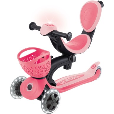 Globber Scooter Go-Up Baby Lights 360 Pink παιδικό Πατίνι- Scooter- καρότσι-περπατούρα 3-1