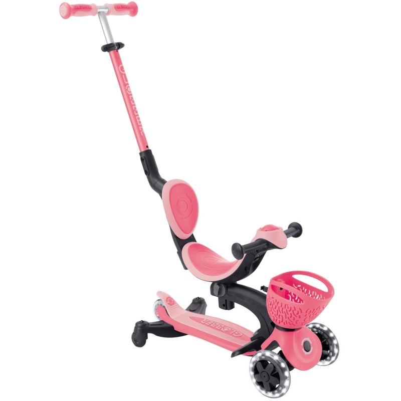 Globber Scooter Go-Up Baby Lights 360 Pink παιδικό Πατίνι- Scooter- καρότσι-περπατούρα 3-1