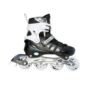Inline Skates Athlo 10305 αυξομειούμενα με κούμπωμα και Velcro, black - πολλά νούμερα