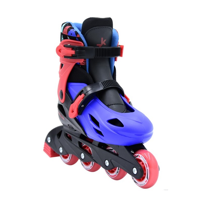 Inline Skates Athlo 1083 RBB αυξομειούμενα με κούμπωμα και Velcro, blue - πολλά νούμερα Inline Skates Athlo 1083 RBB αυξομειούμενα με κούμπωμα και Velcro, blue - πολλά νούμερα