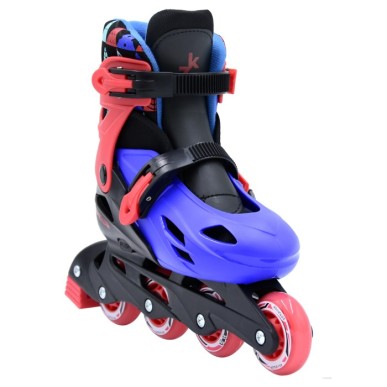Inline Skates Athlo 1083 RBB αυξομειούμενα με κούμπωμα και Velcro, blue - πολλά νούμερα
