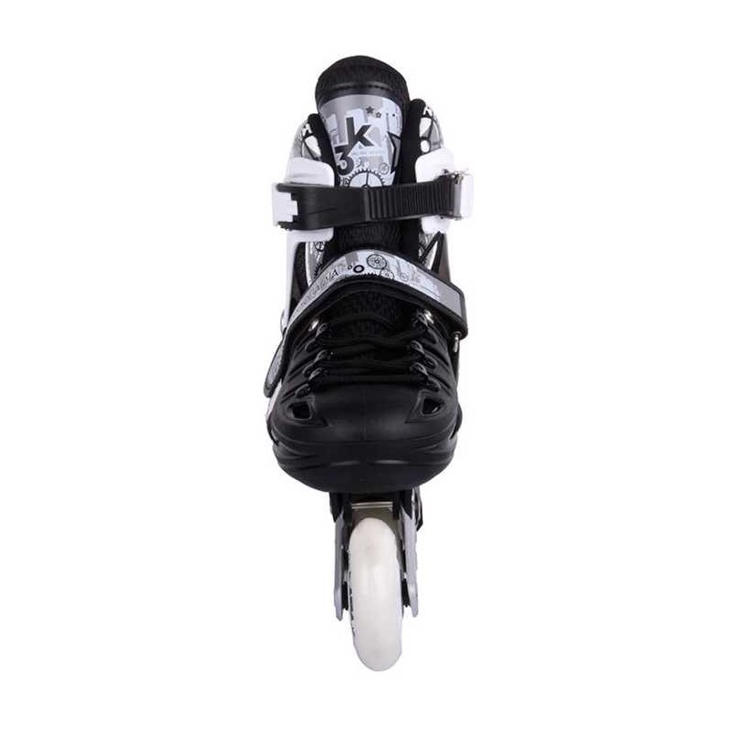 Inline Skates Athlo 10305 αυξομειούμενα με κούμπωμα και Velcro, black - πολλά νούμερα