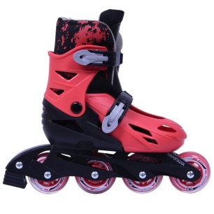 Inline Skates Athlo 1083 R αυξομειούμενα με κούμπωμα και Velcro, red - πoλλά νούμερα