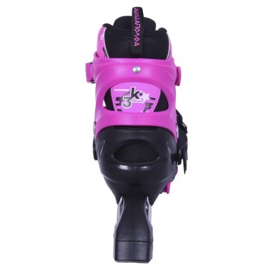 Inline Skates Athlo 10306p αυξομειούμενα με κούμπωμα και Velcro, pink - πολλά νούμερα