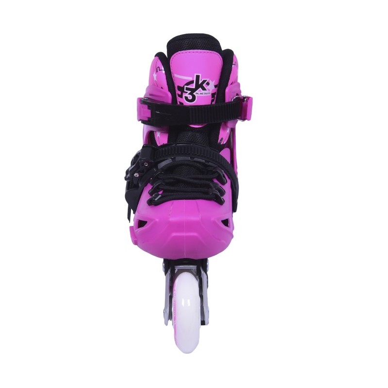 Inline Skates Athlo 10306p αυξομειούμενα με κούμπωμα και Velcro, pink - πολλά νούμερα Inline Skates Athlo 10306p αυξομειούμενα με κούμπωμα και Velcro, pink - πολλά νούμερα