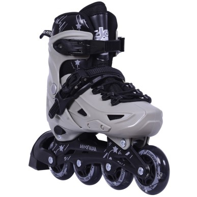 Inline Skates Athlo 10306gr αυξομειούμενα με κούμπωμα και Velcro, grey - πολλά νούμερα