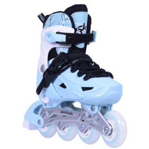 Inline Skates Athlo 10306bl αυξομειούμενα με κούμπωμα και Velcro, blue πολλά νούμερα