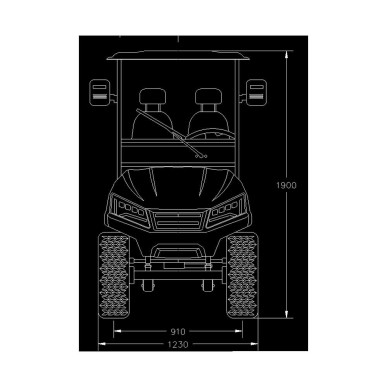 E-RIDE GLF CARGO (72V/45AH Λιθίου) Τετράκυκλο Ηλεκτρικό scooter - απαιτεί δίπλωμα