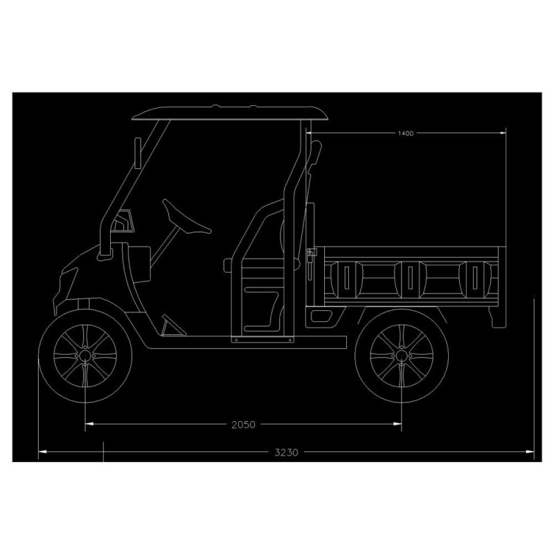 E-RIDE GLF CARGO (72V/45AH Λιθίου) Τετράκυκλο Ηλεκτρικό scooter - απαιτεί δίπλωμα