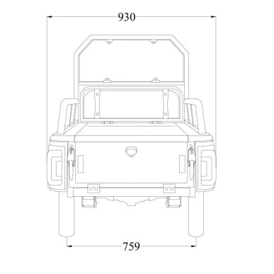 E-RIDE CARGO MINI (72V/32AH Μολύβδου) 25 KM/H - Ηλεκτρικό τρίκυκλο scooter -χωρίς δίπλωμα