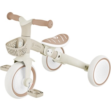 Globber Learning Trike 3 In 1 Plus Eco Coconut Τρίκυκλο ποδήλατο bebe & ισορροπίας