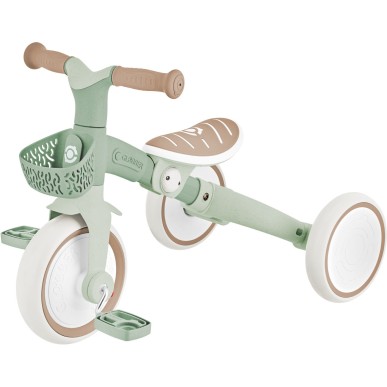 Globber Learning Trike 3 In 1 Plus Eco Pistachio Τρίκυκλο ποδήλατο bebe & ισορροπίας