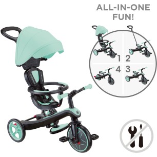 Globber Trike Explorer 4 in1- Mint Green Τρίκυκλο ποδήλατο bebe & ισορροπίας