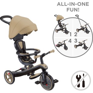 Globber Trike Explorer 4 in1- Sand Τρίκυκλο ποδήλατο bebe & ισορροπίας