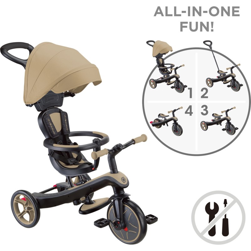 Globber Trike Explorer 4 in1- Sand Τρίκυκλο ποδήλατο bebe & ισορροπίας