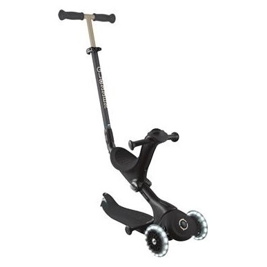 Globber Scooter Go-Up Deluxe Fantasy Lights Black παιδικό Πατίνι- Scooter- καρότσι-περπατούρα 3-1