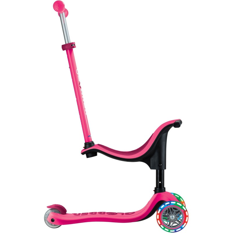 Globber Scooter Go-Up Sporty Ligths φούξια παιδικό Πατίνι- Scooter - καροτσάκι-περπατούρα 3-1