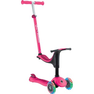 Globber Scooter Go-Up Sporty Ligths φούξια παιδικό Πατίνι- Scooter - καροτσάκι-περπατούρα 3-1