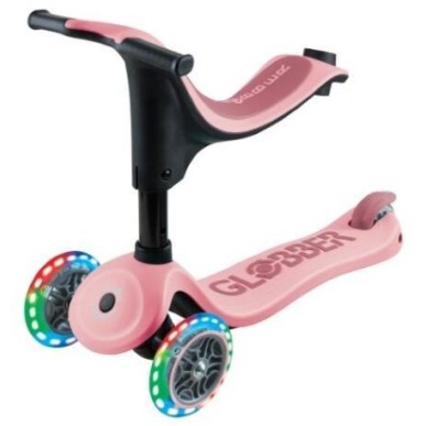 Globber Scooter Go-Up Sporty Ligths  pink παιδικό Πατίνι- Scooter - καροτσάκι-περπατούρα 3-1