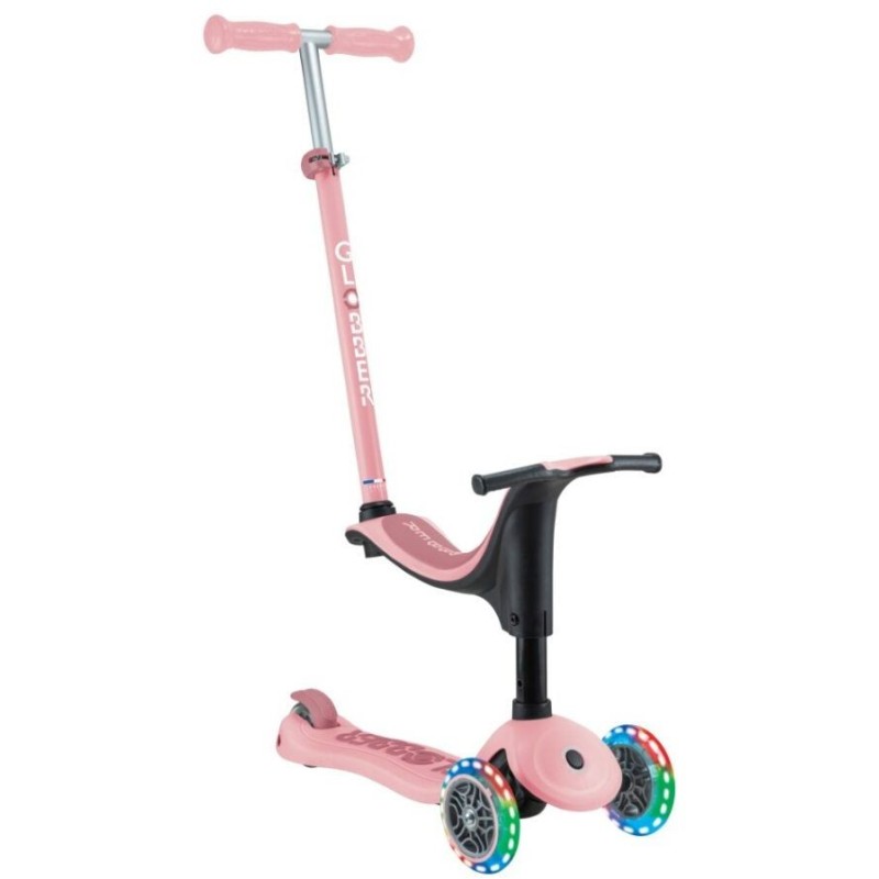 Globber Scooter Go-Up Sporty Ligths  pink παιδικό Πατίνι- Scooter - καροτσάκι-περπατούρα 3-1