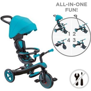 Globber Trike Explorer 4 in1-Teal Τρίκυκλο ποδήλατο bebe & ισορροπίας