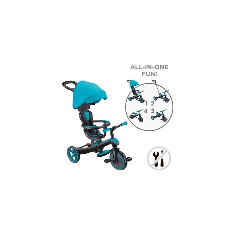 Globber Trike Explorer 4 in1-Teal Τρίκυκλο ποδήλατο bebe & ισορροπίας