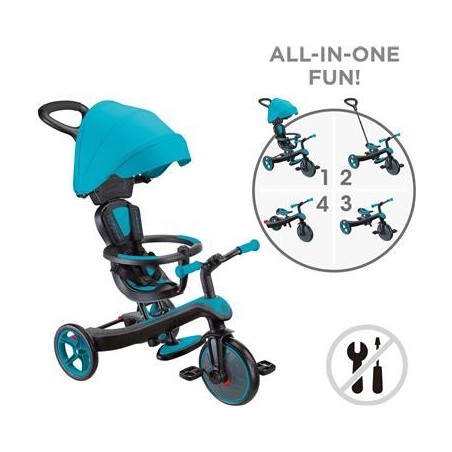 Globber Trike Explorer 4 in1-Teal Τρίκυκλο ποδήλατο bebe & ισορροπίας