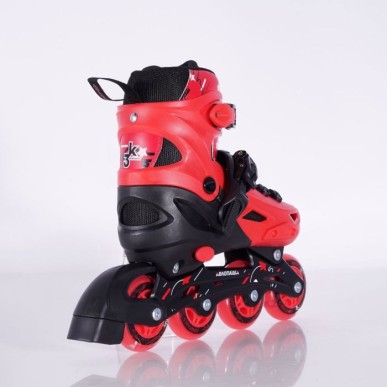 Inline Skates Athlo 1030 red αυξομειούμενα με κούμπωμα και Velcro, red πολλά νούμερα