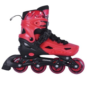 Inline Skates Athlo 1030 red αυξομειούμενα με κούμπωμα και Velcro, red πολλά νούμερα