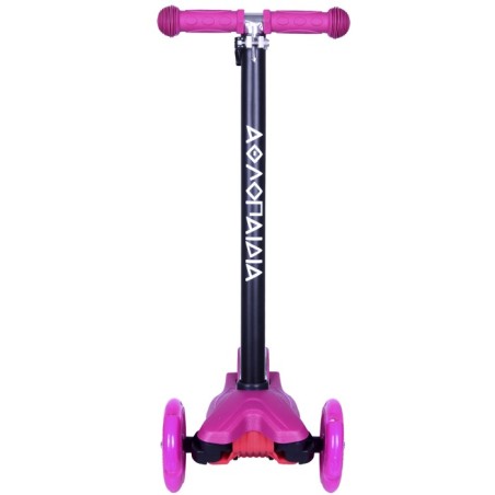 ΑΘΛΟΠΑΙΔΙΑ 3τροχο Πατίνι (Scooter) με Φωτιζόμενα Ροδάκια και βάση, φούξια