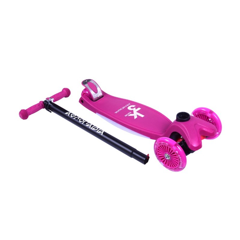 ΑΘΛΟΠΑΙΔΙΑ 3τροχο Πατίνι (Scooter) με Φωτιζόμενα Ροδάκια και βάση, φούξια