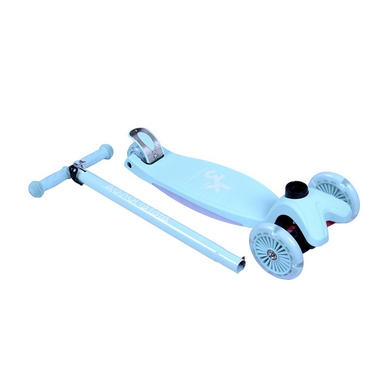 ΑΘΛΟΠΑΙΔΙΑ 3τροχο Πατίνι (Scooter) με Φωτιζόμενα Ροδάκια και βάση, γαλάζιο