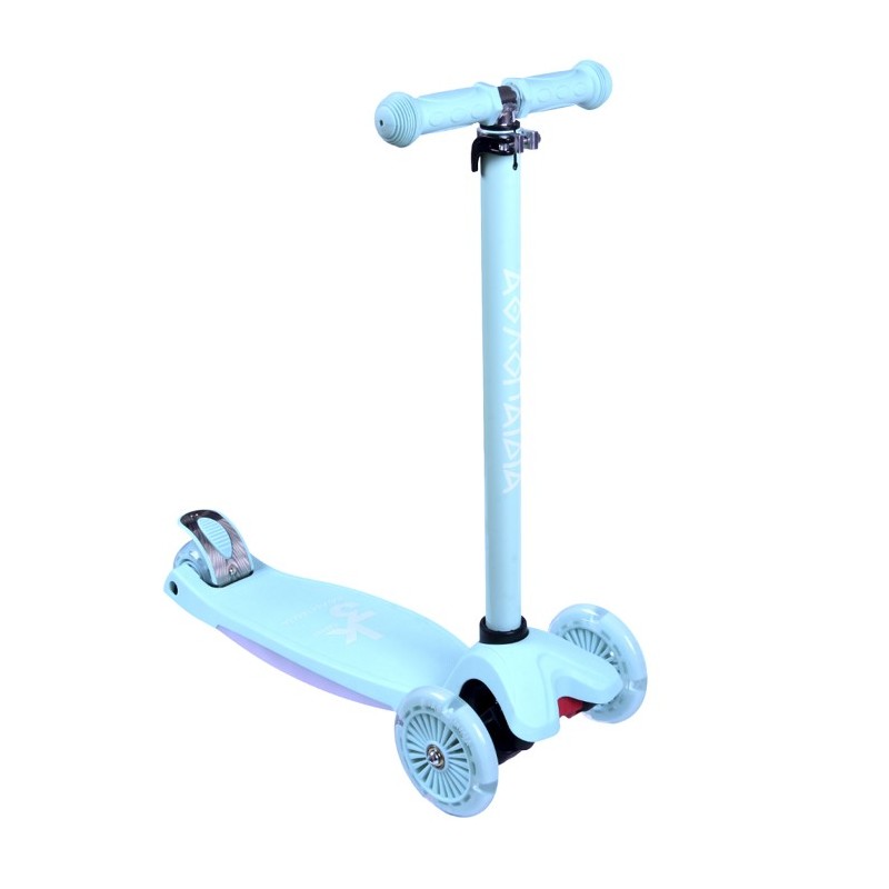 ΑΘΛΟΠΑΙΔΙΑ 3τροχο Πατίνι (Scooter) με Φωτιζόμενα Ροδάκια και βάση, γαλάζιο