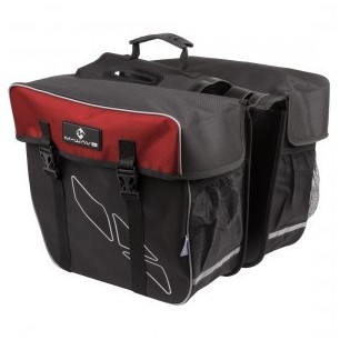 Bike bag m-wave Amsterdam σάκος σχάρας μαύρο/κόκκινο
