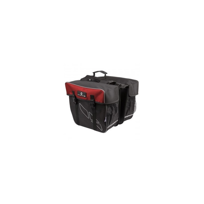 Bike bag m-wave Amsterdam σάκος σχάρας μαύρο/κόκκινο Bike bag m-wave Amsterdam σάκος σχάρας μαύρο/κόκκινο