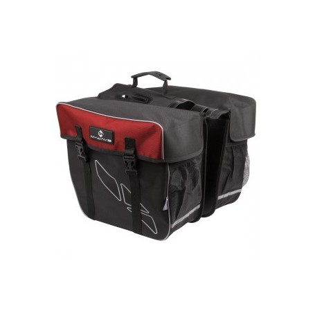 Bike bag m-wave Amsterdam σάκος σχάρας μαύρο/κόκκινο