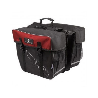 Bike bag m-wave Amsterdam σάκος σχάρας μαύρο/κόκκινο
