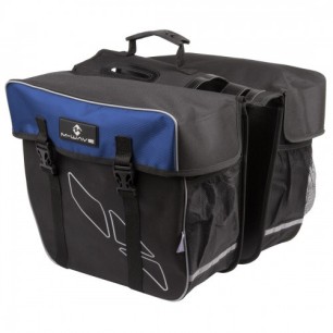 Bike bag m-wave Amsterdam σάκος σχάρας μαύρο/μπλε