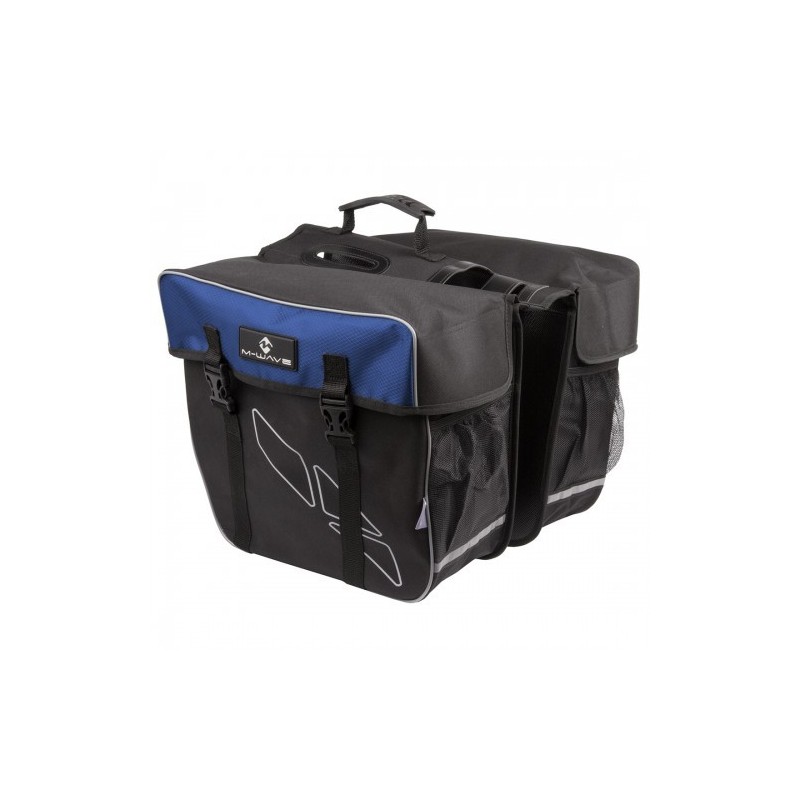 Bike bag m-wave Amsterdam σάκος σχάρας μαύρο/μπλε