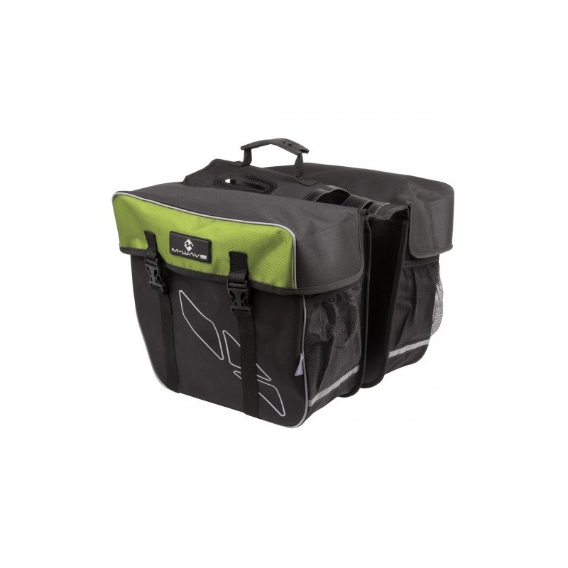 Bike bag m-wave Amsterdam σάκος σχάρας μαύρο/χακί